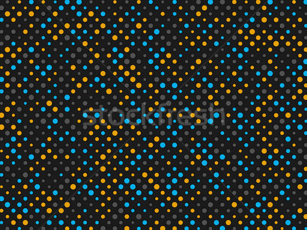 Polka dot background with yellow grey and blue circles Stock photo © Arsgera