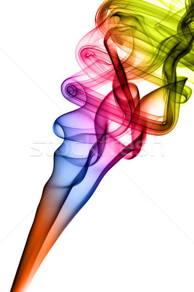 Complex gekleurd abstract rook patroon witte Stockfoto © Arsgera