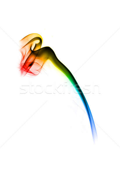 Colorful Fume abstract gradient shape over white  Stock photo © Arsgera
