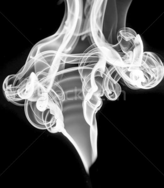 White abstract smoke or fume shape on black Stock photo © Arsgera