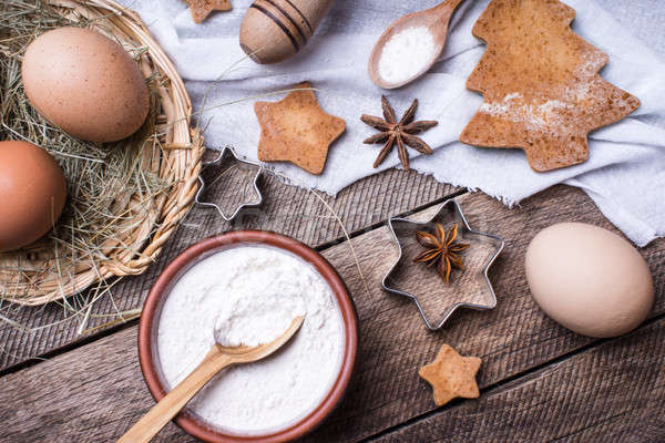 Stock foto: Gebäck · Urlaub · Cookies · rustikal