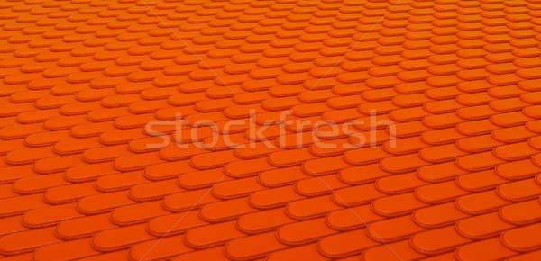 Orange Leather stitched background with scales texture Stock photo © Arsgera