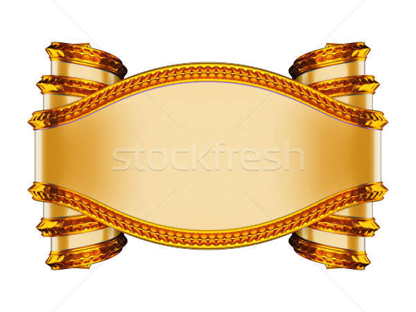 Beige heraldiek symbool gouden ontwerp verkoop Stockfoto © Arsgera
