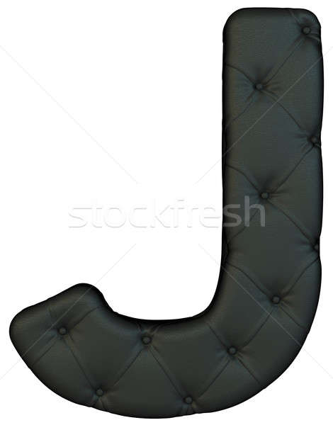 Luxury black leather font J letter Stock photo © Arsgera