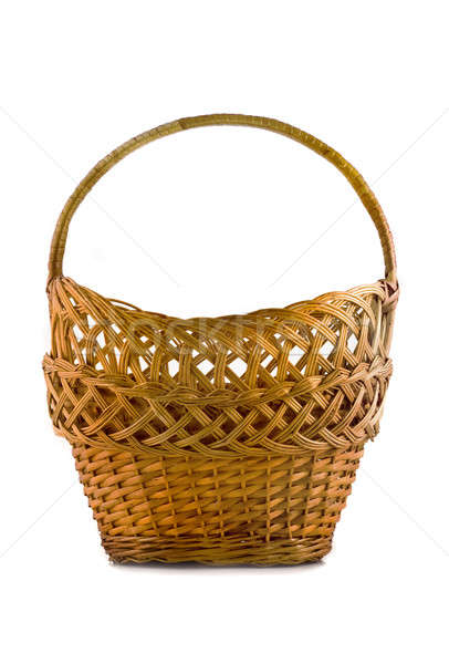 Beautiful woven basket for food isolated over white  Stock photo © Arsgera