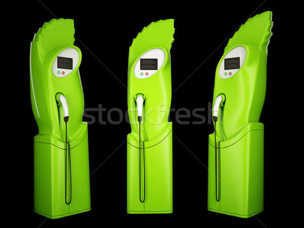 Eco friendly transport: charging stations for electric autos Stock photo © Arsgera
