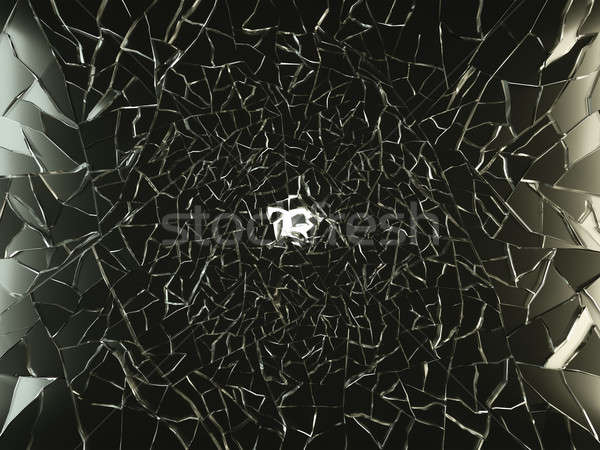 尖銳 件 黑色 玻璃 孤立 白 商業照片 © Arsgera