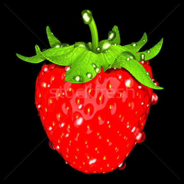 Strawberry with drops of water Stock photo © Arsgera