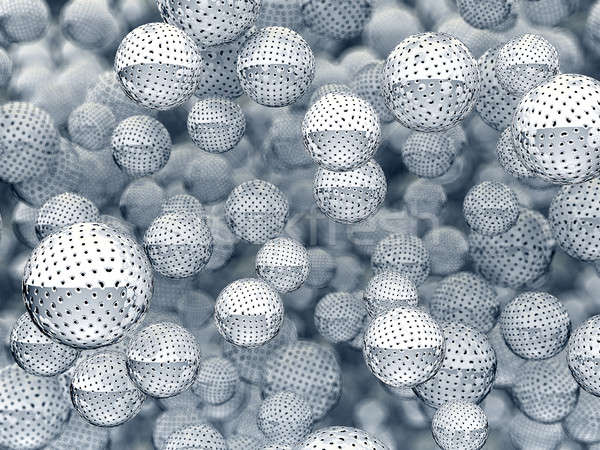 Metallic sieve orbs with holes Stock photo © Arsgera