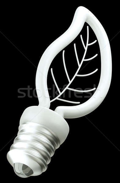 Stock foto: Umwelt · Blatt · Glühlampe · schwarz · Macht · Anlage