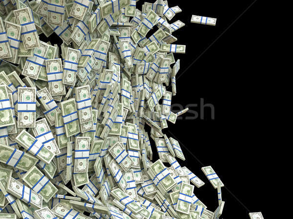 Business and finance concept: bunches of US dollars Stock photo © Arsgera