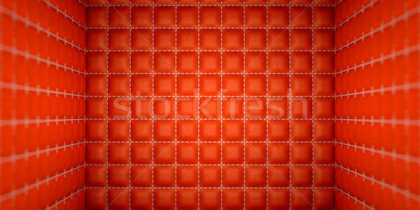 Isolation and segregation: Red stitched leather mattresses Stock photo © Arsgera