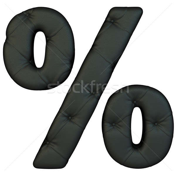 Luxury black leather font percent symbol  Stock photo © Arsgera