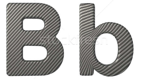 Carbon fiber font B lowercase and capital letters Stock photo © Arsgera