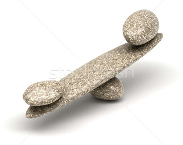 Stockfoto: Stabiliteit · schalen · stenen · groot · klein