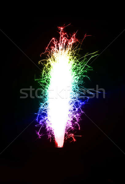 Bright colored birthday fireworks candle Stock photo © Arsgera