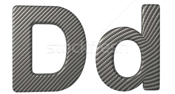 Carbon fiber font D lowercase and capital letters Stock photo © Arsgera
