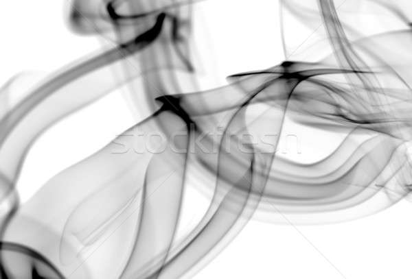 Black Abstract fume patterns on white Stock photo © Arsgera