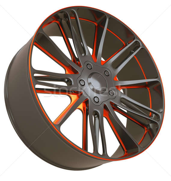 Front side view of Alloy wheel isolated Stock photo © Arsgera