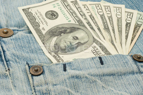 Money in jeans pocket - dollars  Stock photo © Arsgera