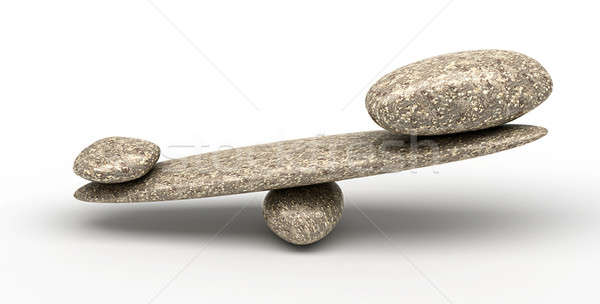 Weighty thing: Pebble stability scales Stock photo © Arsgera