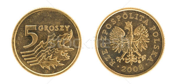 5 groszy - money of Poland Stock photo © Arsgera
