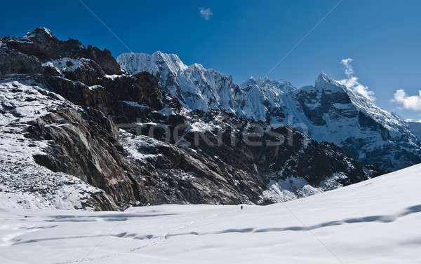 Crossing the Cho La pass in Himalayas Stock photo © Arsgera