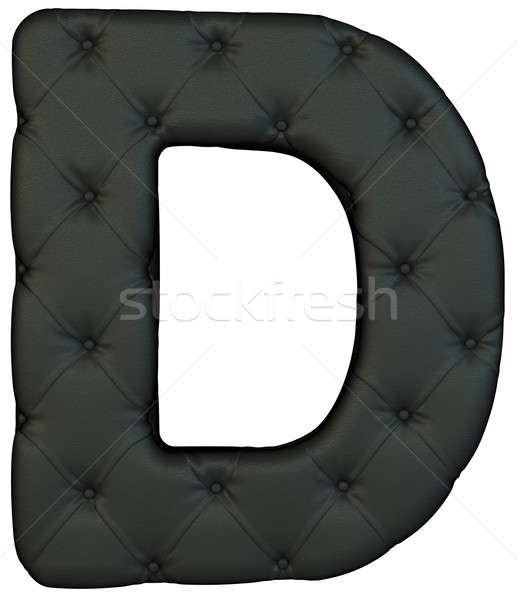 Luxury black leather font D letter  Stock photo © Arsgera