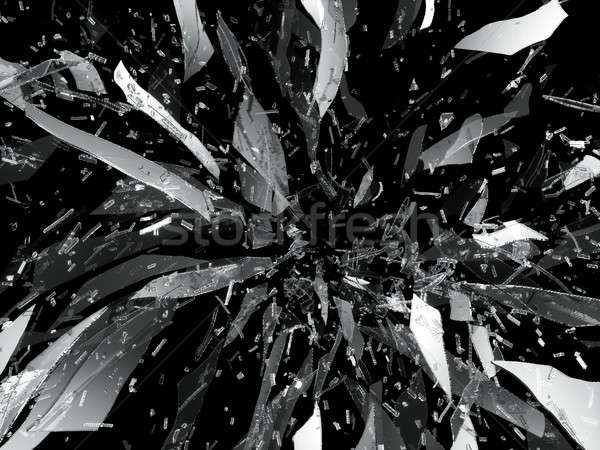 Stock foto: Stücke · isoliert · schwarz · abstrakten · Design