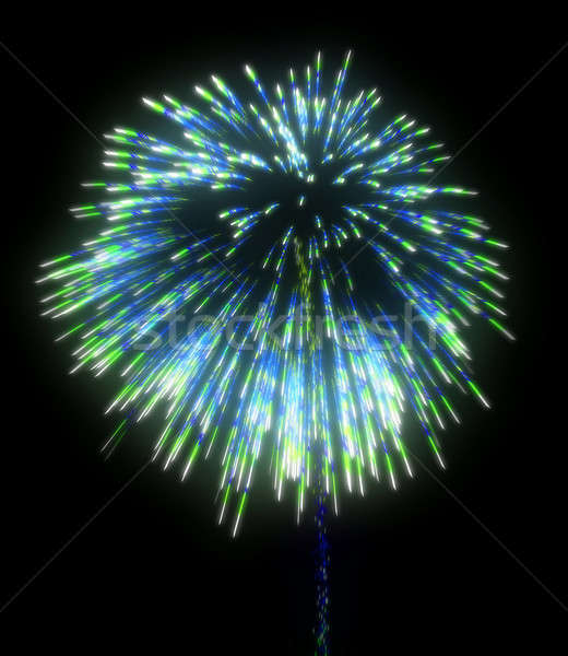 Kleurrijk feestelijk vuurwerk nacht zwarte hemel Stockfoto © Arsgera