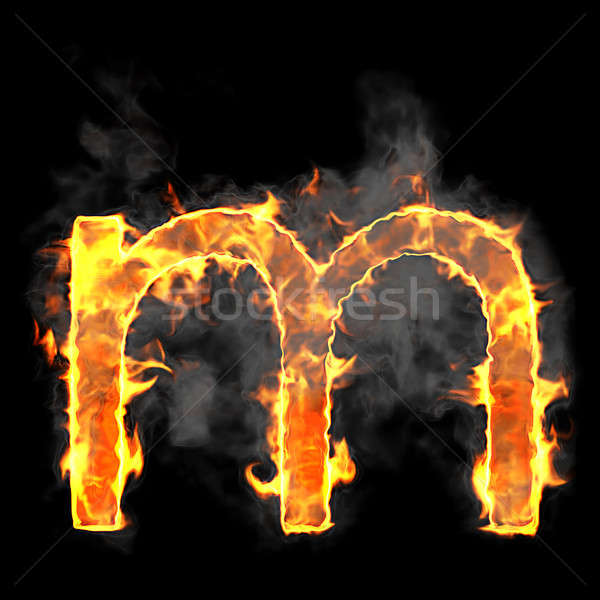 flaming letter font