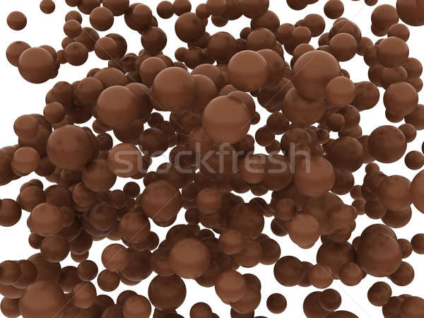 Brown chocolate orbs or balls isolated  Stock photo © Arsgera