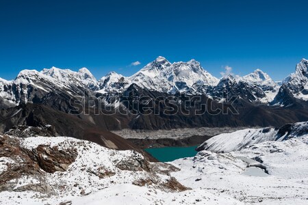 Peaks from Renjo Pass: Everest, Makalu, Lhotse, Cholatse Stock photo © Arsgera