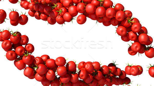 Tomatoes Cherry flows isolated on white Stock photo © Arsgera