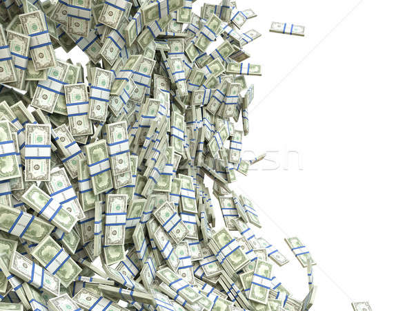 Making money: bunches of US dollar isolated Stock photo © Arsgera