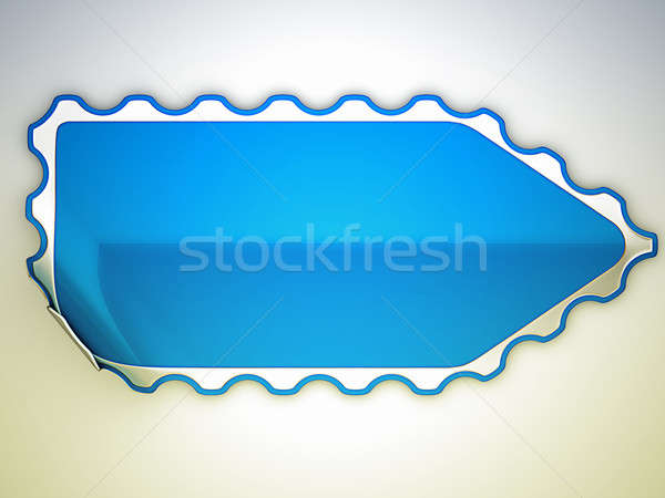 Jagged Blue bent sticker or label Stock photo © Arsgera