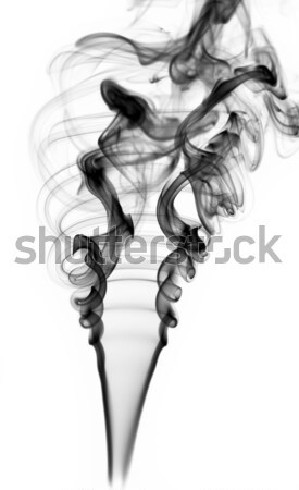 Black Magic fume abstract over white Stock photo © Arsgera