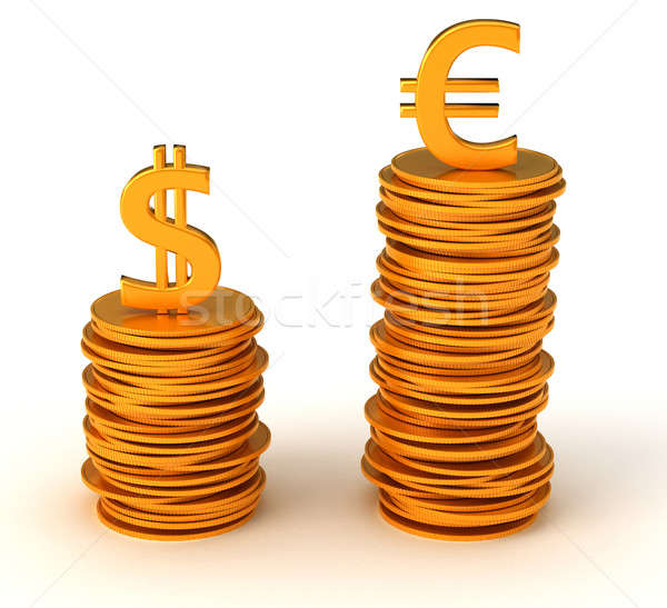 Currency inequality - US dollar and Euro Stock photo © Arsgera