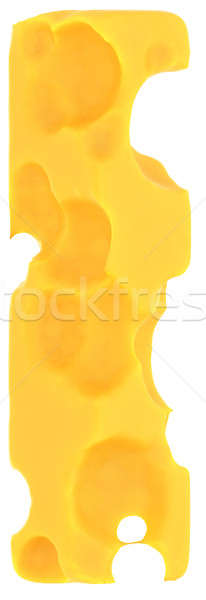 Stock photo: Cheeze font I letter isolated on white