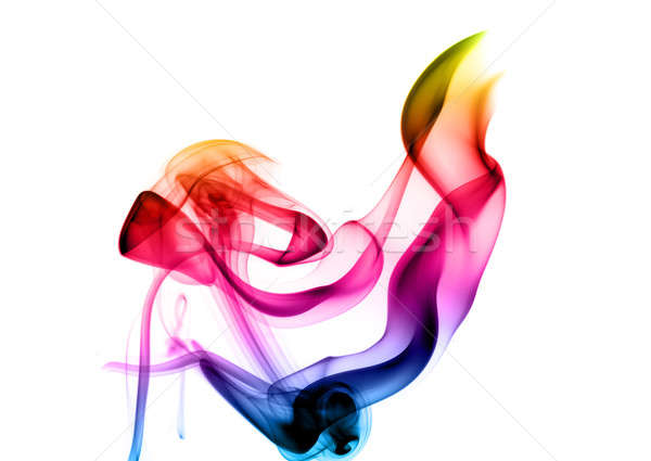 Kolorowy abstrakcja dymu wzór biały świetle Zdjęcia stock © Arsgera