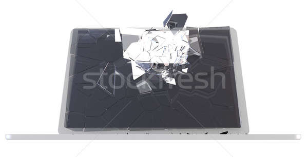 Computer Hacke beschädigt pc Laptop-Computer Schäden Stock foto © Arsgera