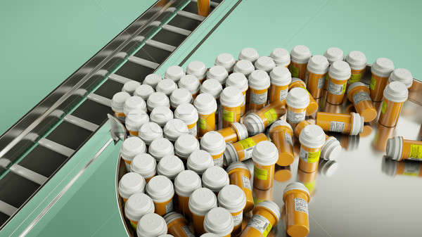 Farmaceutic afaceri fabricaţie pastile droguri medicină Imagine de stoc © Arsgera