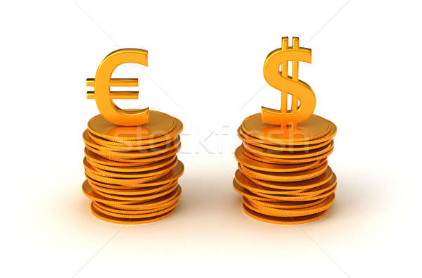 Euro and US dollar Currency equation Stock photo © Arsgera