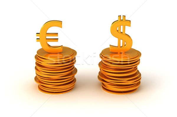 Euro and US dollar Currency equation Stock photo © Arsgera