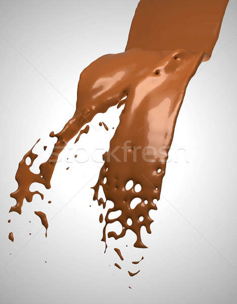 Stockfoto: Hot · melk · chocolade · stroom · groot