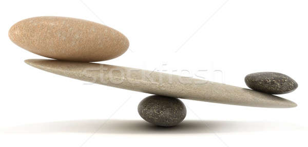 Stabilitate Balanta mare mic pietre Imagine de stoc © Arsgera
