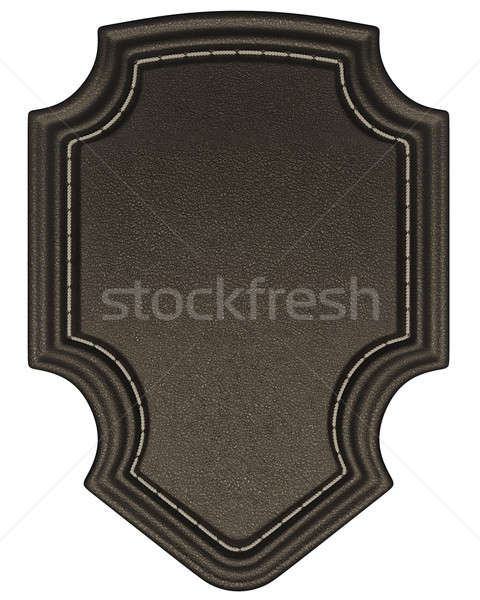 Black stitched tag or label isolated over white Stock photo © Arsgera