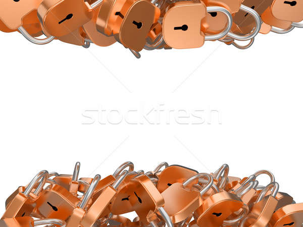 Locked padlocks: up and down isolated Stock photo © Arsgera