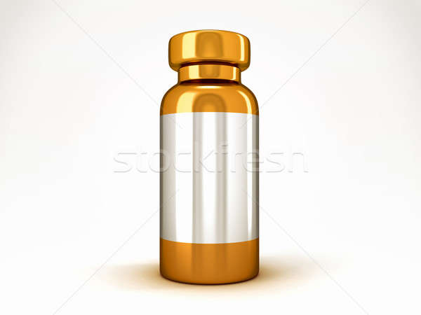 Medicine: Golden medical ampoule  Stock photo © Arsgera