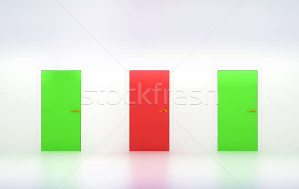 Opportunity: three conceptual doors Stock photo © Arsgera